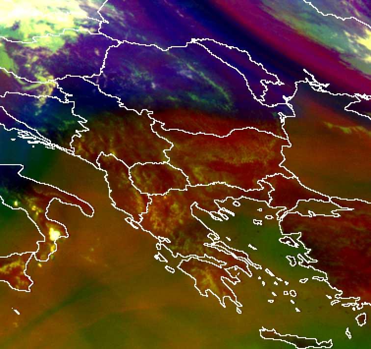 ψυχρές ταινίες. Τα πράσινα βέλη δείχνουν τις θερµές και υγρές αέριες µάζες.