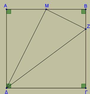 (Μονάδες 13) 4_19682. Στο διπλανό σχήμα, το τμήμα ΑΓ είναι το τριπλάσιο του ΑΒ και το τμήμα ΑΔ είναι το τριπλάσιο του ΑΕ. Επίσης ισχύει ότι ΓΔ = 9.