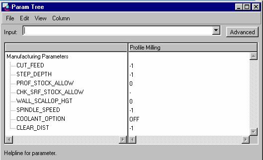 Από το menu manager επιλέγεται Machining > NC Sequence > New Sequence >Profile και Done.