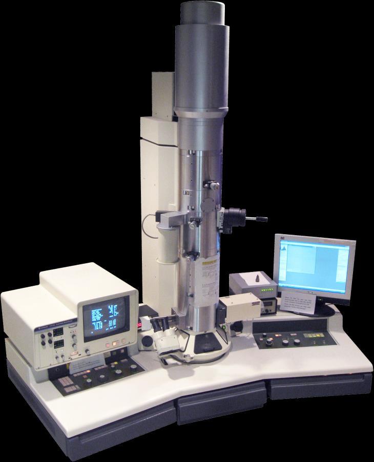 Ηλεκτρονική μικροσκοπία Διέλευσης (1/3) Σε ένα συμβατικό Ηλεκτρονικό Μικροσκόπιο Διέλευσης, ένα λεπτό δείγμα ακτινοβολείται από μία δέσμη ηλεκτρονίων ομοιόμορφης