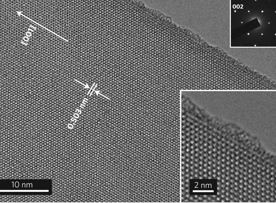 HRTEM images of single crystals of (Ce 0.5 Zr 0.