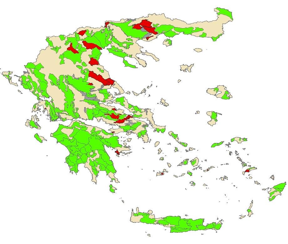 Μακεδονίας (GR0906, GR0913, GR0912, GR0914), Κεντρικής Μακεδονίας (GR04), Ανατολικής Μακεδονίας (GR13, GR15, GR17) και Νήσων Αιγαίου (GR1402, GR1413, GR1430).