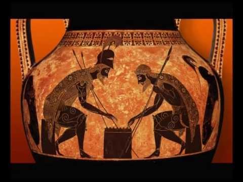 Αχιλλεύς και Αίας Χρονολογείται περίπου το 530 π. Χ. Υπογράφεται από τον Εξηκία ως αγγειοπλάστη και ως αγγειογράφο.