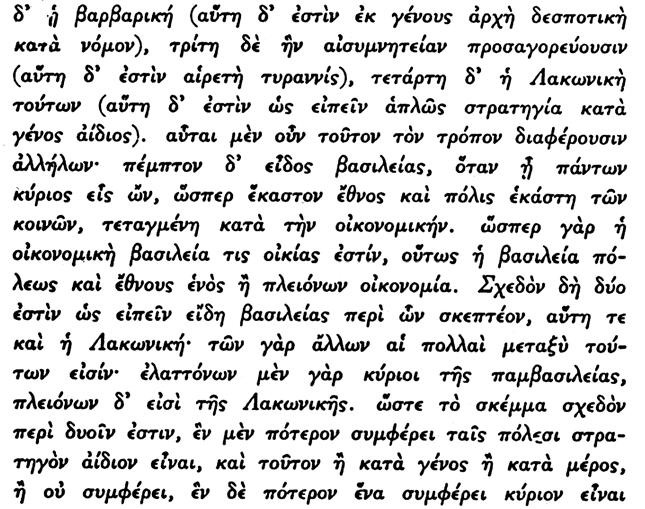 169. Τῆς βασιλείας, ἡ ὁποία ἰσχύει εἰς τὴν οἰκογένειαν, τοῦ οἰκοδεσπότου ἔχοντος τὴν ἀρχὴν τοῦ βασιλέως. 170.