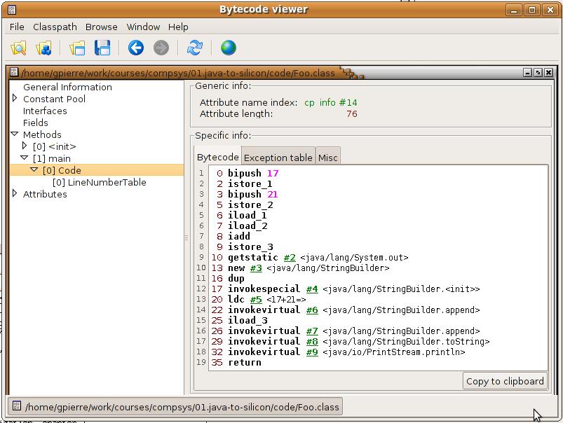 L5: Java Bytecode L6 L5 L4 L3 L2 L1 L0 Use a Java Bytecode editor: