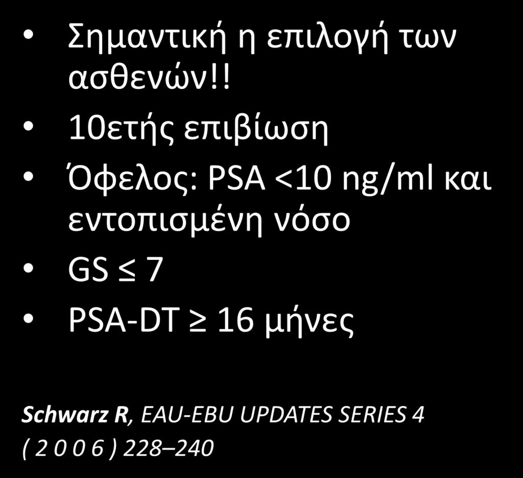 Τοπική υποτροπή μετά από RT: Ριζική θεραπεία-cryot