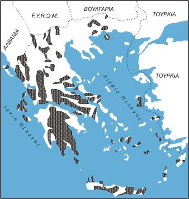 Το γεγονός ότι ο Ελλαδικός χώρος έχει σχηματιστεί στη διάρκεια των τελευταίων πτυχώσεων συνεπάγεται πως οι διαδικασίες της διάβρωσης δεν έχουν ακόμη καταφέρει να ταπεινώσουν το ανάγλυφο, οπότε