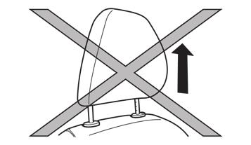 ΖΩΝΕΣ ΑΣΦΑΛΕΙΑΣ Για τα μη ρυθμιζόμενα προσκέφαλα των καθισμάτων Βεβαιωθείτε ότι το προσκέφαλο του καθίσματος είναι τοποθετημένο από την θέση αποθήκευσης ή οποιαδήποτε θέση μη ασφάλισης στην θέση που