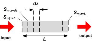 Παράρτημα Α Εικ. 6-20. Αριθμητική επίλυση διαφορικών εξισώσεων ροής του QD-SOA κατά μήκος της διεύθυνσης κυματοδήγησης του οπτικού σήματος.
