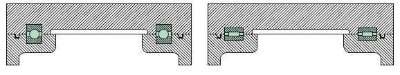 Για την μείωση του συντελεστή τριβής μεταξύ των τριβόμενων επιφανειών, χρησιμοποιούνται ολισθητήρες αντιτριβής, όπως έδρανα κύλισης (Εικόνα 4.2).