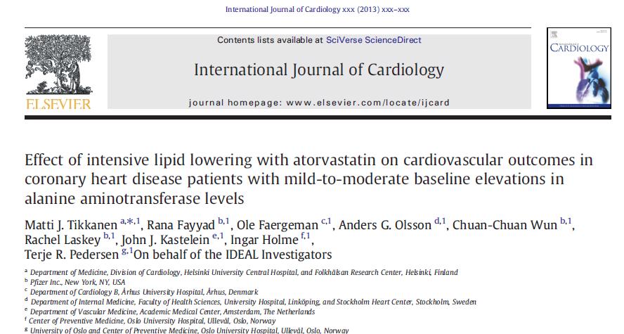 IDEAL Study: Post-hoc analysis in CVD patients with altered