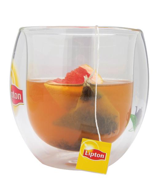 For the infusion: Place 4 pyramids Lipton Peach & Tropical Mango into white tequila for 5 minutes.