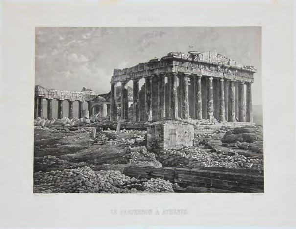 Εντός του μνημείου διακρίνεται το οθωμανικό τζαμί The oldest photograph ever taken in Greece.