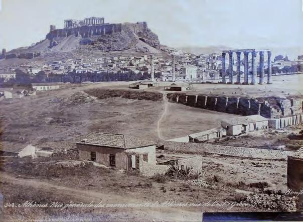 Aλβουμίνη / albumen print Ο ναός του Ολυμπίου  Acropolis