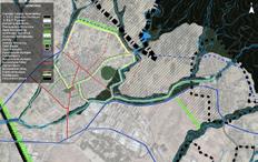 It develops the objectives and instruments of urban strategies and planning (land uses, road network hierarchy, planning indices and models).