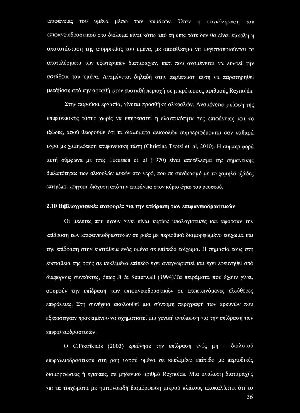 εξωτερικών διαταραχών, κάτι που αναμένεται να ευνοεί την αστάθεια του υμένα.