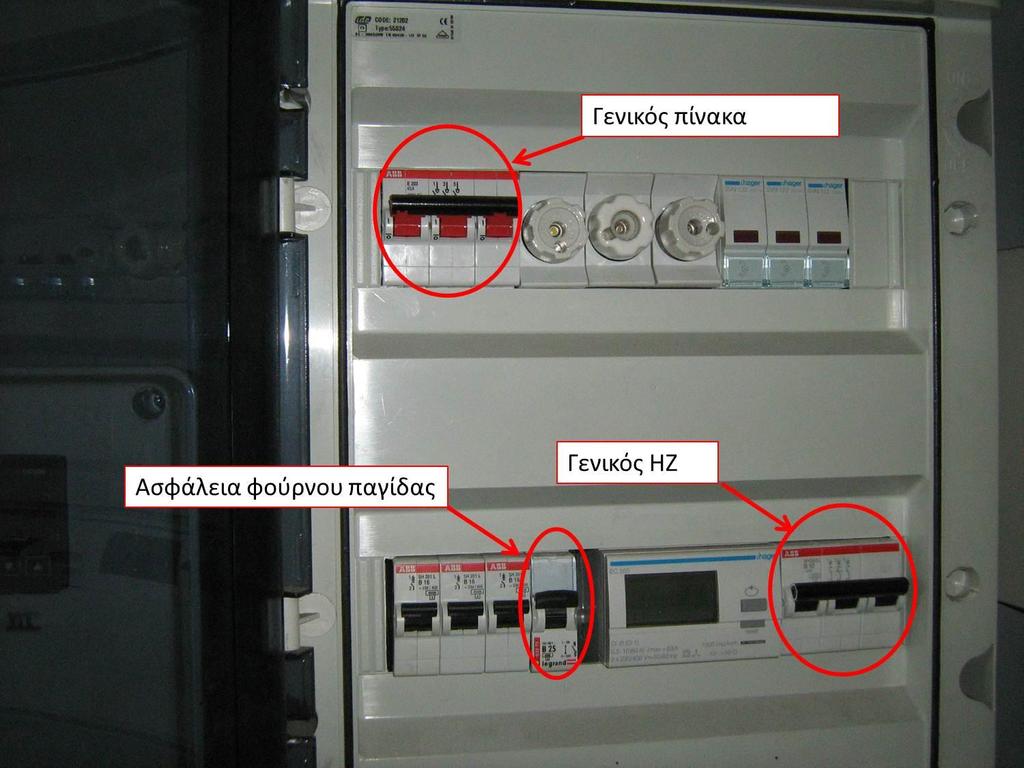 Εικόνα 10: Βοθκθτικόσ θλεκτρολογικόσ πίνακασ Σο ςφςτθμα ςτθ ςυνζχεια αφινεται να προκερμανκεί. Χρειάηεται επίβλεψθ ανά μία ϊρα για επιβεβαίωςθ λειτουργίασ όλων των κερμάνςεων και τθσ παροχισ αζρα.