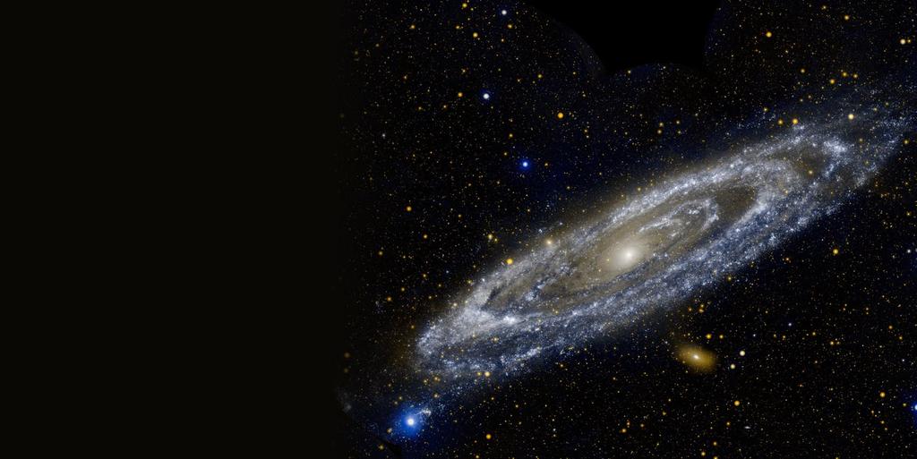 έτη φωτός* μακριά από την Γη, γεγονός που σημαίνει ότι τα βλέπουμε όπως ήταν πριν από 10 100 χρόνια. Για τον ίδιο λόγο ο γαλαξίας της Ανδρομέδας, 2,5 εκατ.