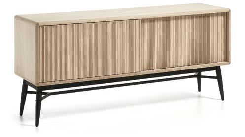 Sideboard with sliding doors.