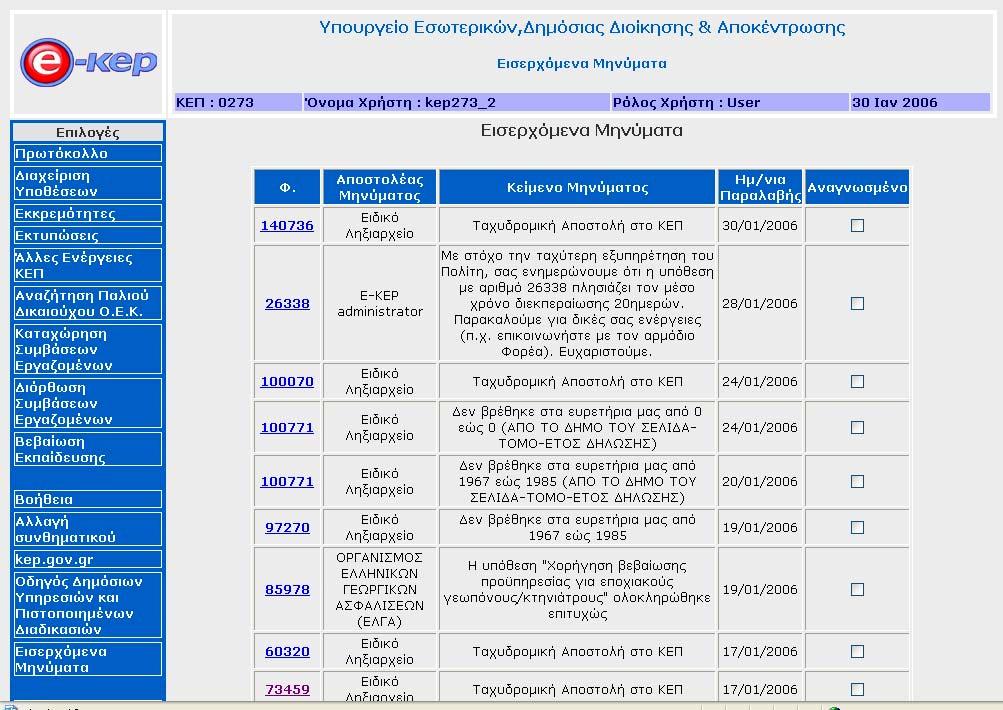 Όταν προσέλθει στον υπάλληλο ένας πολίτης για να ζητήσει µία συγκεκριµένη διοικητική διαδικασία π.χ.