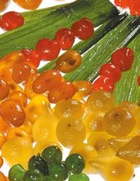Κεράσι διακόσμησης στεγνό CESARIN Clas Tricolour Cubes Κύβοι τρικολόρε CESARIN Orange Cubes Κύβοι πορτοκάλι (6x6 χιλ.