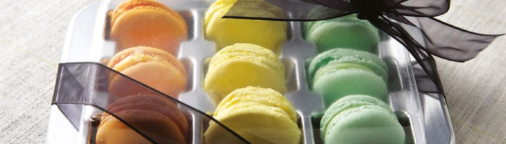 Συσκευασίες Macaron Θήκη για 6 Macaron με καπάκι Διαστ.: 19 εκ.