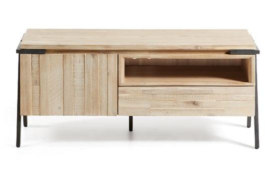 TV cabinet in solid acacia