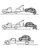 208 Ρυμούλκηση μοντέλου με κίνηση στους 2 τροχούς (2WD) Η Nissan συνιστά να χρησιμοποιούνται καροτσάκια ρυμούλκησης κάτω από τους μπροστινούς τροχούς όταν ρυμουλκείτε το αυτοκίνητό σας ή, το