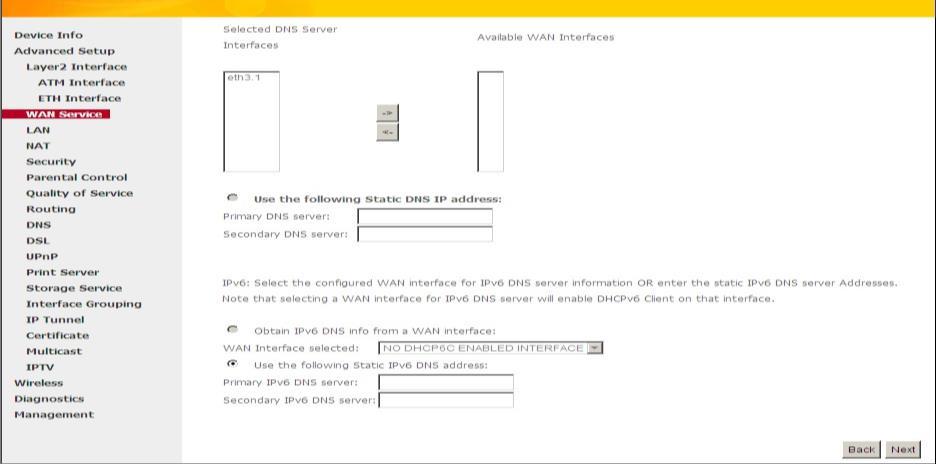 2. Ρυθμίστε τις επιλογές WAN IPv6 Address/Prefix Length και WAN Next-Hop IPv6 Address. Ασύρματο Modem Router Οδηγίες Χρήσης 3.