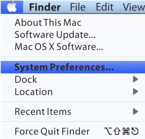 MAC Πιέστε στο εικονίδιο Apple