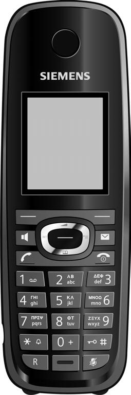 Σύντομη παρουσίαση φορητού ακουστικού Σύντομη παρουσίαση φορητού ακουστικού 16 15 14 13 12 11 10 9 8 i ΕΣΩΤ 1 Κλήσεις V 07:15 14 Οκτ SMS 1 2 Προβολή του φορητού ακουστικού σε ένα σταθμό βάσης με