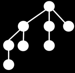 Ένα διωνυμικό δένδρο νοητικά παρίσταται, όπως φαίνεται στην Εικόνα 14.1 (δεξιά) ωστόσο υλοποιείται ως δυαδικό δένδρο με την αντιστοίχιση αριστερού παιδιού και δεξιού αδελφού (Εικόνα 14.2). Εικόνα 14.2: Υλοποίηση του διωνυμικού δένδρου της Εικόνας 14.