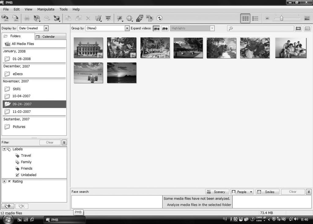 PMB yi (Picture Motion Browser) başlatma Bilgisayar ekranında PMB kısayolunu çift tıklatın.