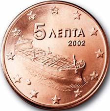 ), na ktorej Európu postavu z gréckej mytológie, po ktorej je pomenovaný náš kontinent unáša Zeus prevtelený do býka. Na hrane mince je nápis ΕΛΛΗΝΙΚΗ ΔΗΜΟΚΡΑΤΙΑ (Helénska republika).
