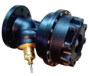 Regulatorji pretoka in temperature KTM 512 Aksialni nastavljiv regulator pretoka in temperature - omejevalnik maksimalnega pretoka - enakoprocentna karakteristika regulacijskega ventila za vse znane