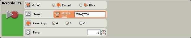 2.Πως το ροµπότ αποστηθίζει κινήσεις µε το Record/Play Block Αποθηκεύστε τα προγράµµατα που έχετε δηµιουργήσει επιλέγοντας το save στο µενού File και δώστε τα ονόµατα ΑΣΚΗΣΗ1 και ΑΣΚΗΣΗ1α στο πρώτο
