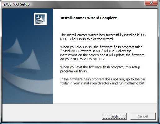Εικόνα 2.10 NXJ firmware Μπορεί να υποστηριχθεί από υπολογιστές οι οποίοι έχουν Windows, MacOSX ή Linux, όπως συµβαίνει και µε τις NBC και NXC.