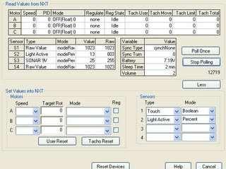 3.11.7 ROBOTC for MINDSTORMS - Sensors Το NXT διαθέτει εκτός από τους κινητήρες και τέσσερις αισθητήρες S1,S2,S3 και S4.