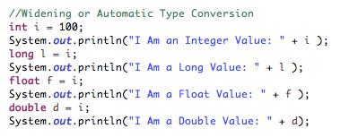 Μετατροπές Αριθμητικών Τύπων (Java Numeric