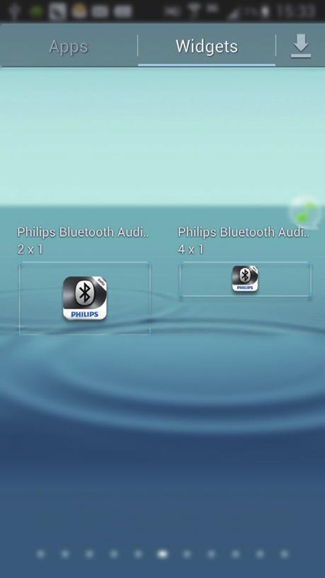 Apps Ενεργοποιήστε το Bluetooth με την εφαρμογή Philips Bluetooth Audio Connect Προσθήκη του AS130 στην Αρχική σας οθόνη Σημείωση Βεβαιωθείτε ότι το AS130 είναι ενεργοποιημένο.