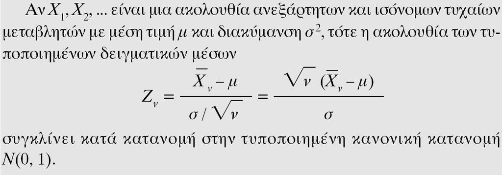 Το Κεντρικό Οριακό Θεώρημα: άλλες