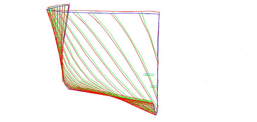 Εικόνα 7.8: Μεγέθυνση κάτοψης. [AutoCAD Drawing] Στις εικόνες 114,115,116 φαίνεται η οριζοντιογραφία της σύμπτωσης των μοντέλων.