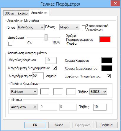 Εικόνα 211: Γενικές παράμετροι σχεδίου.