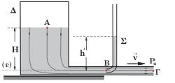 P B = P + "g( H + #h) Έτσι η σχέση () γράφεται: P + "P + #gh = P + #g( H + "h) P + "gh = H"g + "gh h = P/"g > 0 () δηλαδή η στάθµη του υγρού στον µανοµετρικό σωλήνα Σ βρίσκεται πάνω από την στάθµη