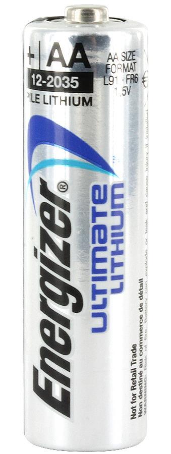 Εικόνα 9: Μπαταρία Energizer Ultimate L91 AA 3000mAh 1.5V Lithium (LiFeS2) Battery (L91VP) - Bulk 1997 Η Energizer παρουσίασε τους πρώτες επαναφορτιζόμενες μπαταρίες NiMH υψηλής ενέργειας.