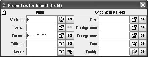 Input and Output του πάνελ Interface και κάντε 3 φορές κλικ στο στοιχείο fieldspanel για να προσθέσετε 3 νέα instances. Ονομάστε τα bfield, amplitudefield και frequencyfield.