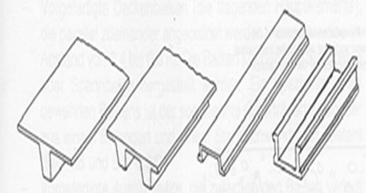 Mogućnost svladavanja većih raspona nego kod šupljih ploča Vlastita težina ploča je manja nego kod šupljih ploča. Npr: pločom dvostrukog T presjeka visine 1,2 m može se natkriti raspon od 39,0 m.