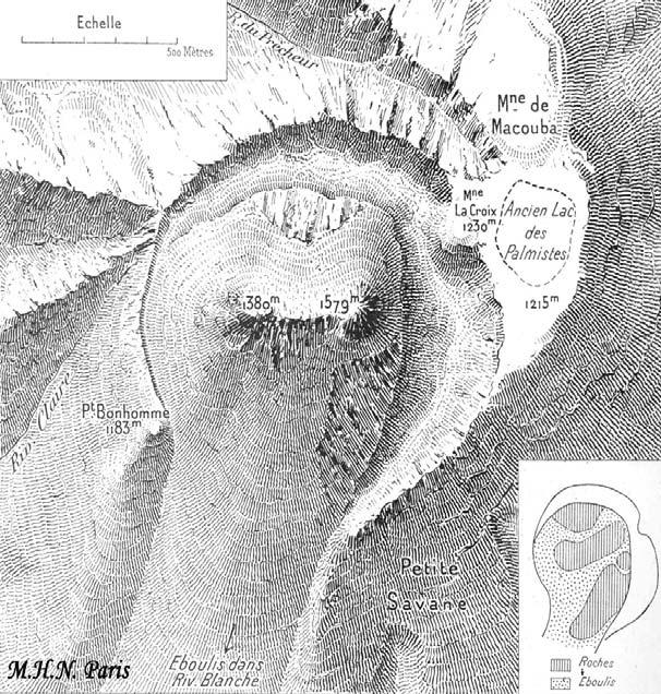 Μέρη-Στάδια του ηφαιστειακού κώνου Αρχικό «Paleo-Pelee»: Στρώματα