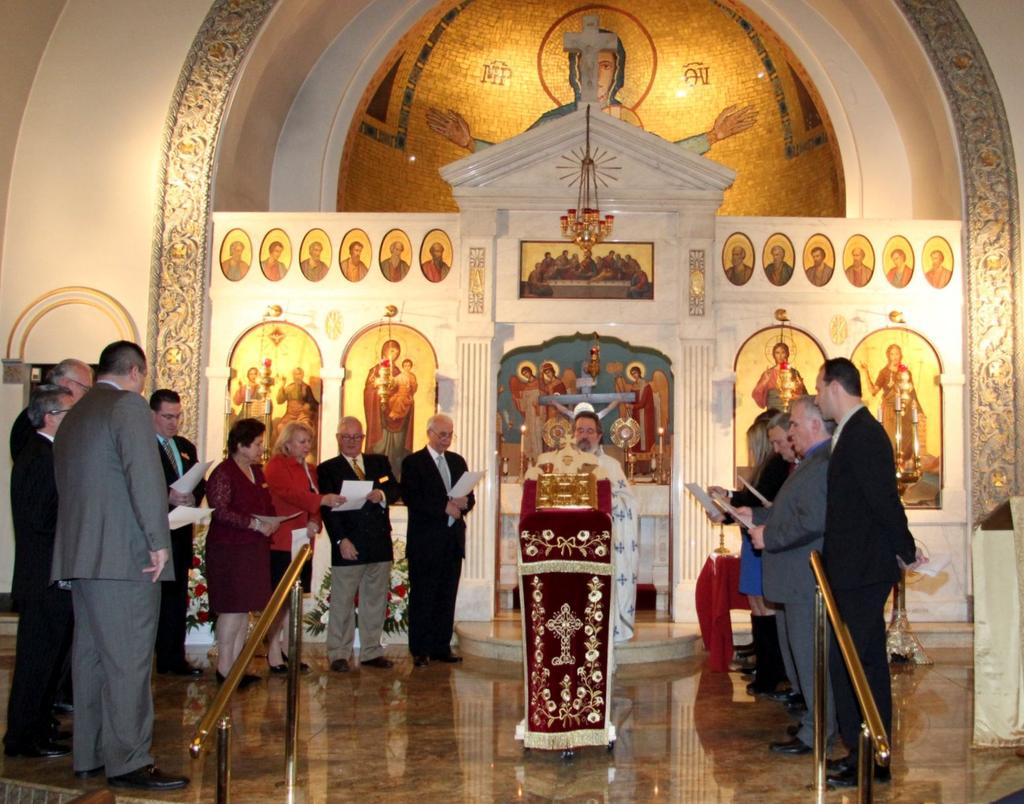 The 2015 Parish Council The 2015 Parish Council takes the Oath of Office ~ January 25, 2015 President: George Rassias 1st Vice President: Georgia Halakos 2nd Vice President: Tom Hatzis Treasurer: Tom