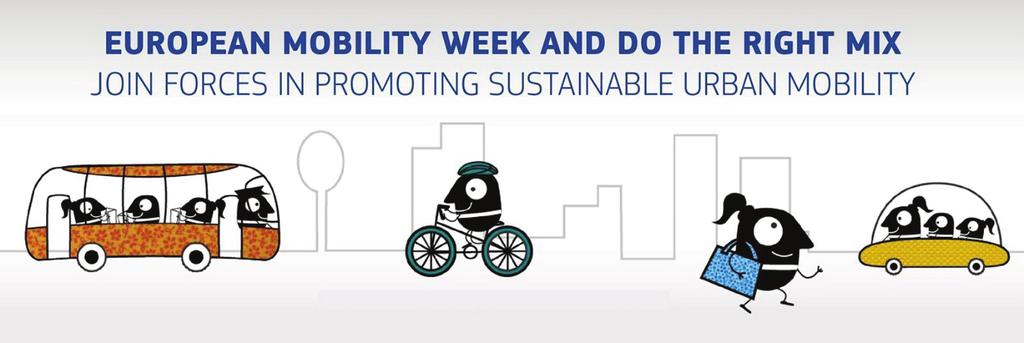 4.Δράσεις για την προώθηση της Βιώσιμης Κινητικότητας: Μια από τις δράσεις στα πλαίσια της προώθησης της βιώσιμης κινητικότητας είναι η Ευρωπαϊκή Εβδομάδα Κινητικότητας (Europian Mobility Week). 4.